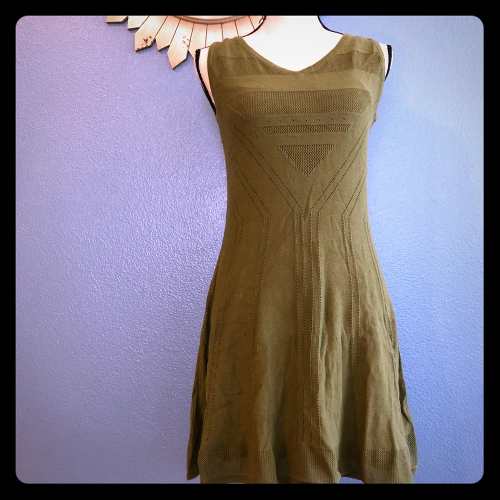 🆕 Sweater Dress Green Skater Charming Charlie s